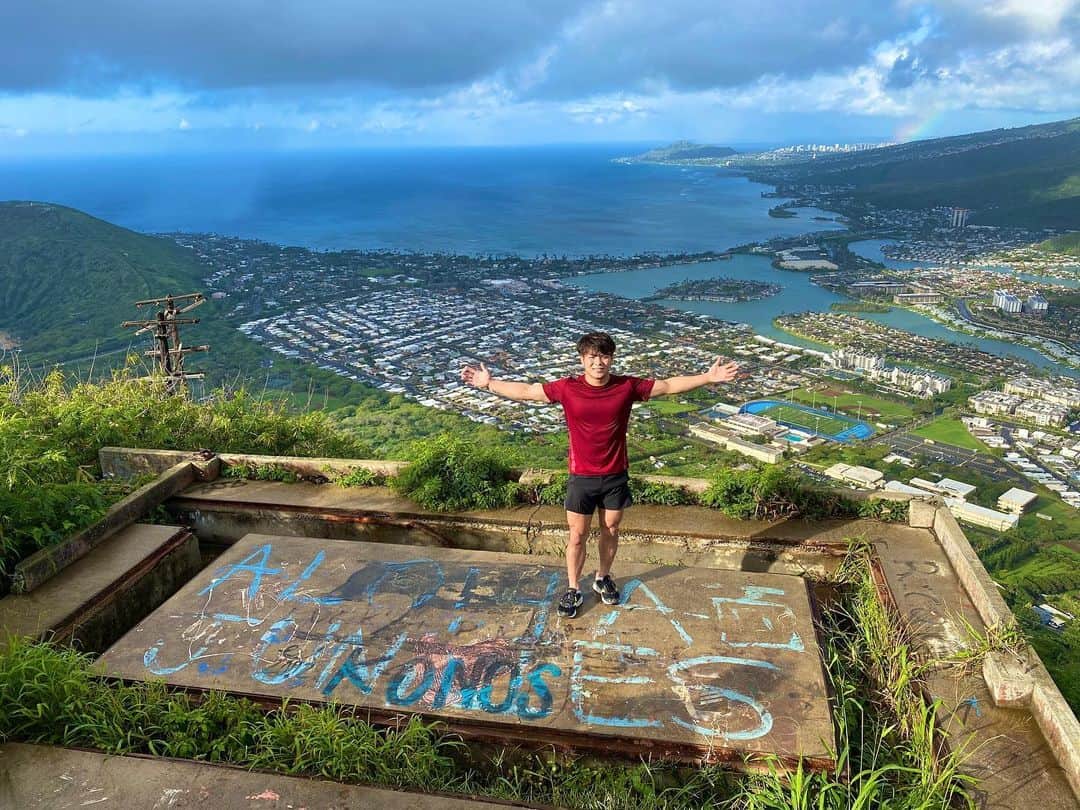 阿部一二三さんのインスタグラム写真 - (阿部一二三Instagram)「. KoKo Headを登ってきました！ すごくいいトレーニングになり、頂上は最高の景色でした！ #hawaii #KoKoHead #training #柔道 #judo #japan #Roadtotokyo2020」1月6日 6時16分 - hifumi.abe