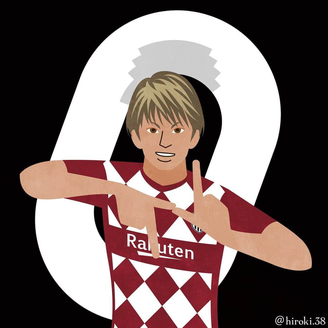 のインスタグラム：「. 3. ２. 1. 0 ! ／ Memorial GOAL！ . . #藤本憲明 #j3 #j2 #j1 #新国立競技場 #初ゴール #天皇杯 #優勝 #ヴィッセル神戸 #jリーグ #イラスト #サッカー #サッカーイラスト #footballplayer #soccerplayer #illustrator #illustrations #vectorart #fijimoto #noriakifujimoto #villa7 #Iniesta #Visselkobe #soccerillustration #jleague #NewNationalStadium」