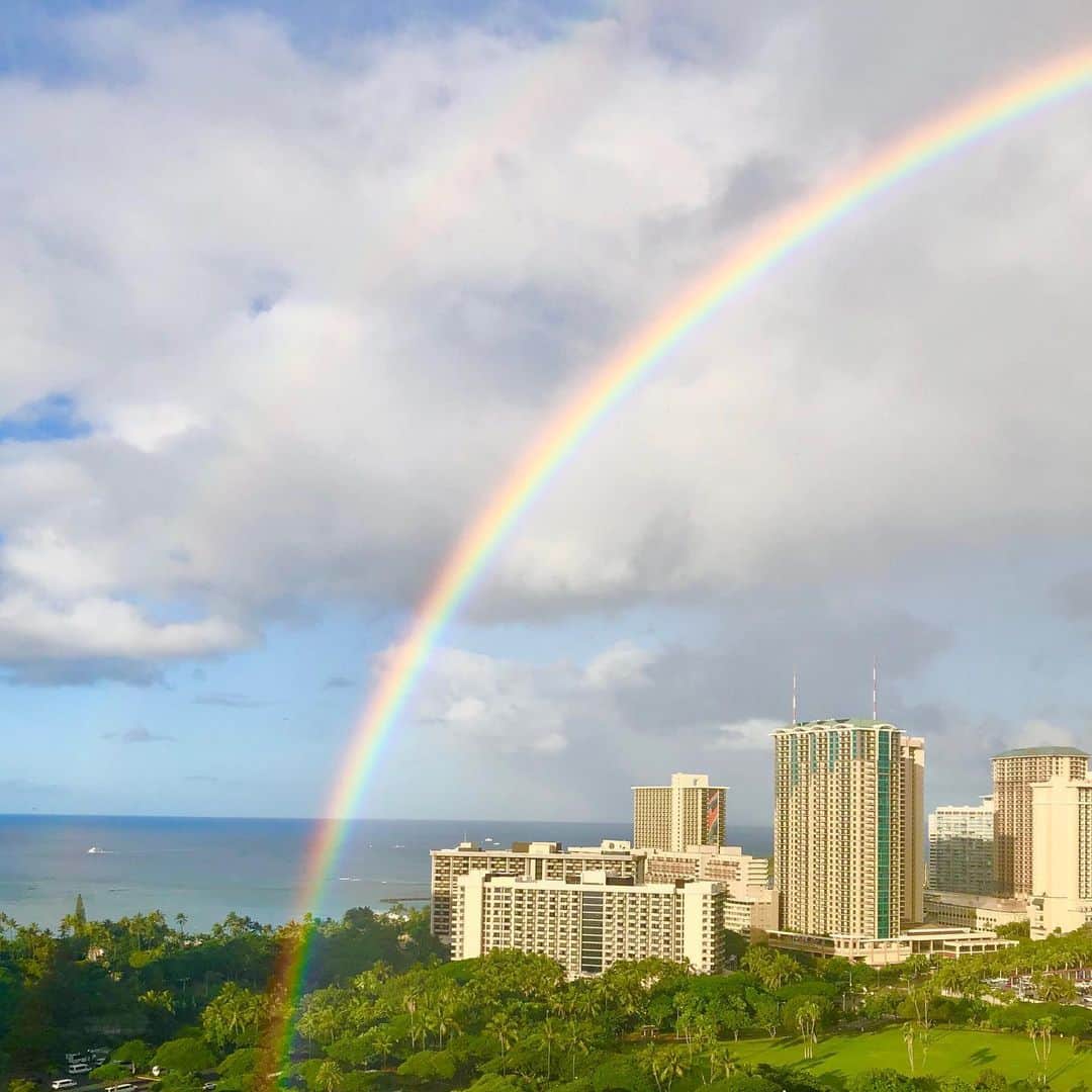 斎藤ノブのインスタグラム：「#レインボー #honolulu  #綺麗」