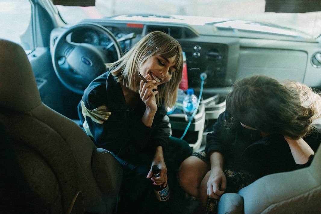 Janice Griffithのインスタグラム：「to no surprise almost every photo of @haizenaviana and i from @coralreefer420 and @artsmak_mio’s wedding is in the weed caravan」