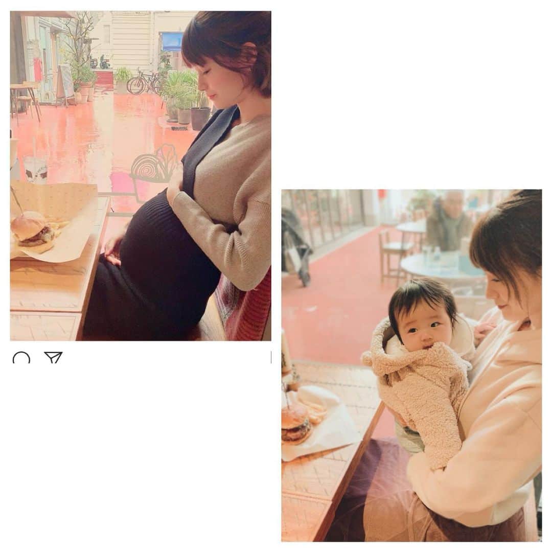 しほの涼のインスタグラム：「令和元年⇨令和2年  𝟚𝟘𝟙𝟡.𝟜 🤰妊娠𝟟ヶ月🤰 𝟚𝟘𝟚𝟘.𝟙 🤱生後𝟝ヶ月🤱  #生後5ヶ月#赤ちゃんのいる生活 #ベビーとおでかけ #ベビーとお出かけ #赤ちゃんとお出かけ#自由が丘#ベアバーガー#産まれてくれてありがとう#生後5ヶ月半#女の子赤ちゃん#産まれる前と後#ベビフル#ママリ#ママコーデ #ママコーディネート #ママスタ#ママライフ #ママスタイル#fifthtl#時の流れ#アルバム#成長アルバム#成長記録#一眼レフ#カメラママ」