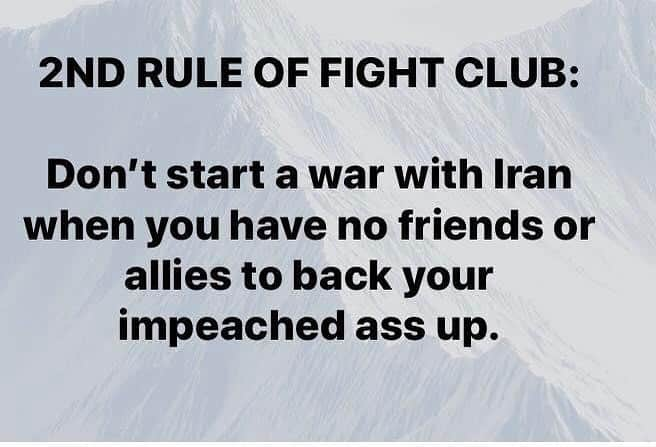 Taboo English®さんのインスタグラム写真 - (Taboo English®Instagram)「I know an Act of War when I see it, and we’re fucking ourselves into one right now. • • • • #impeached #convicttrump #fucktrump #nowarwithiran」1月6日 14時32分 - tabooenglish