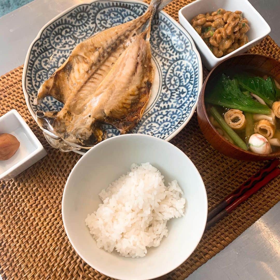 川嵜美佳のインスタグラム：「Today’s #breakfast  #和定食  #おうちごはん #tokyo #japan」