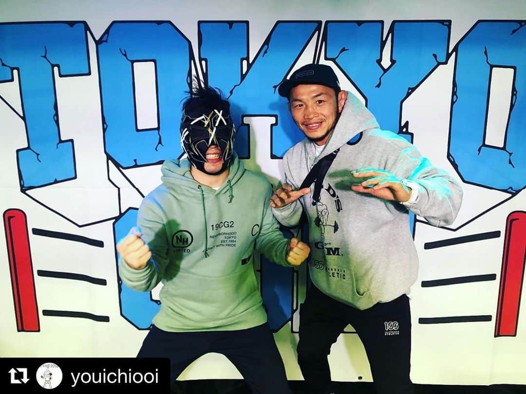 宇野薫のインスタグラム：「大井さ〜ん ウノカシンマスクの落札 ありがとうございました！！ #Repost @youichiooi with @get_repost ・・・ UNOカシンマスクを落札した。 #闘強魂  #宇野薫」