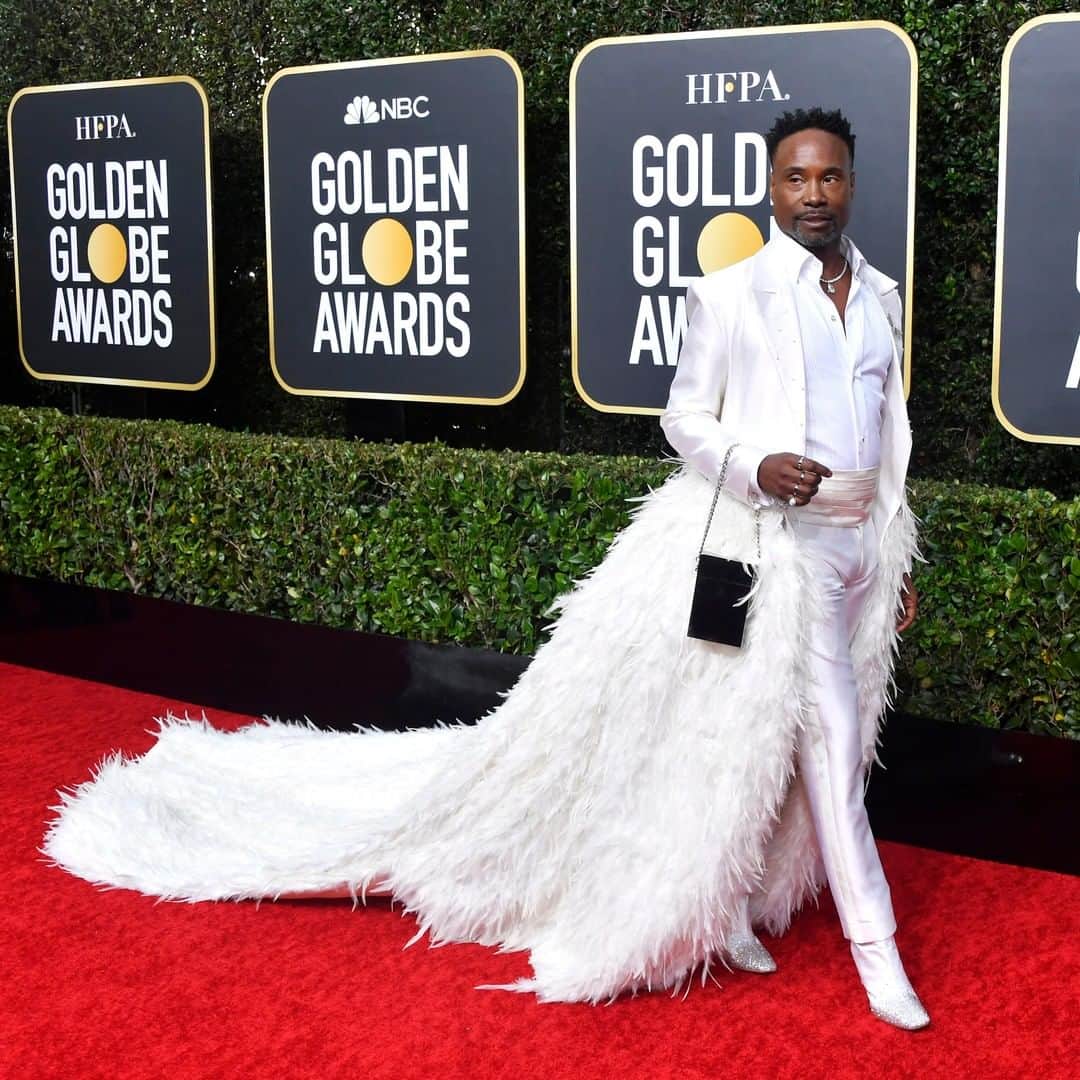 Vogue Runwayさんのインスタグラム写真 - (Vogue RunwayInstagram)「@theeBillyPorter brought his flamboyant sense of style to the #GoldenGlobes this evening, wearing a custom creation that even came with its own train carrier. Tap the link in our bio for all of the details behind Porter's suit-gown hybrid, created by New York-based designer @AlexVinash」1月6日 9時55分 - voguerunway