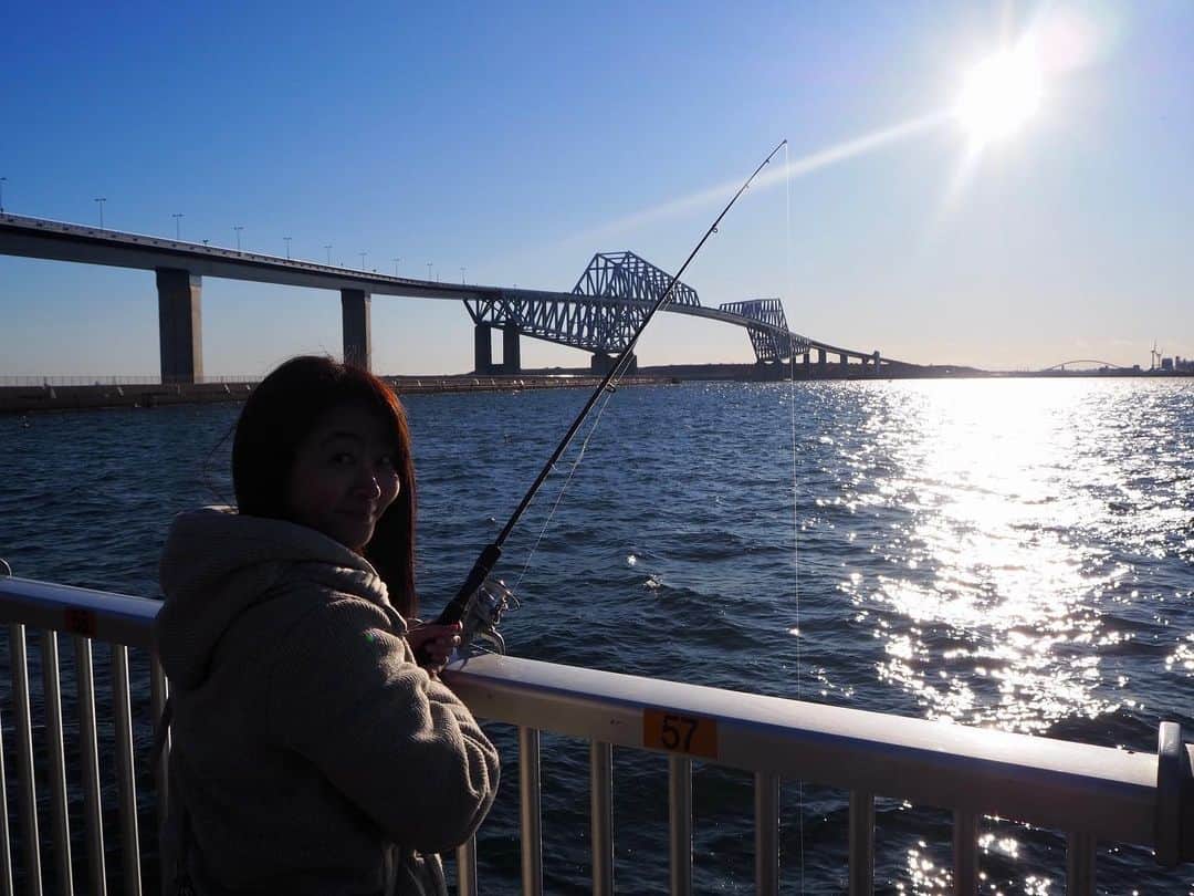 多胡安那さんのインスタグラム写真 - (多胡安那Instagram)「2020年初釣りは一匹も釣れず。 釣り糸を垂らして、サンセットを見るだけの時間となりました。 アジフライ食べたかったよー。 #気象予報士 #夜景観光士 #ゲートブリッジ #東京湾 #魚釣り #サンセット #お魚より鴨の方がたくさんいた」1月6日 10時14分 - tagoanna