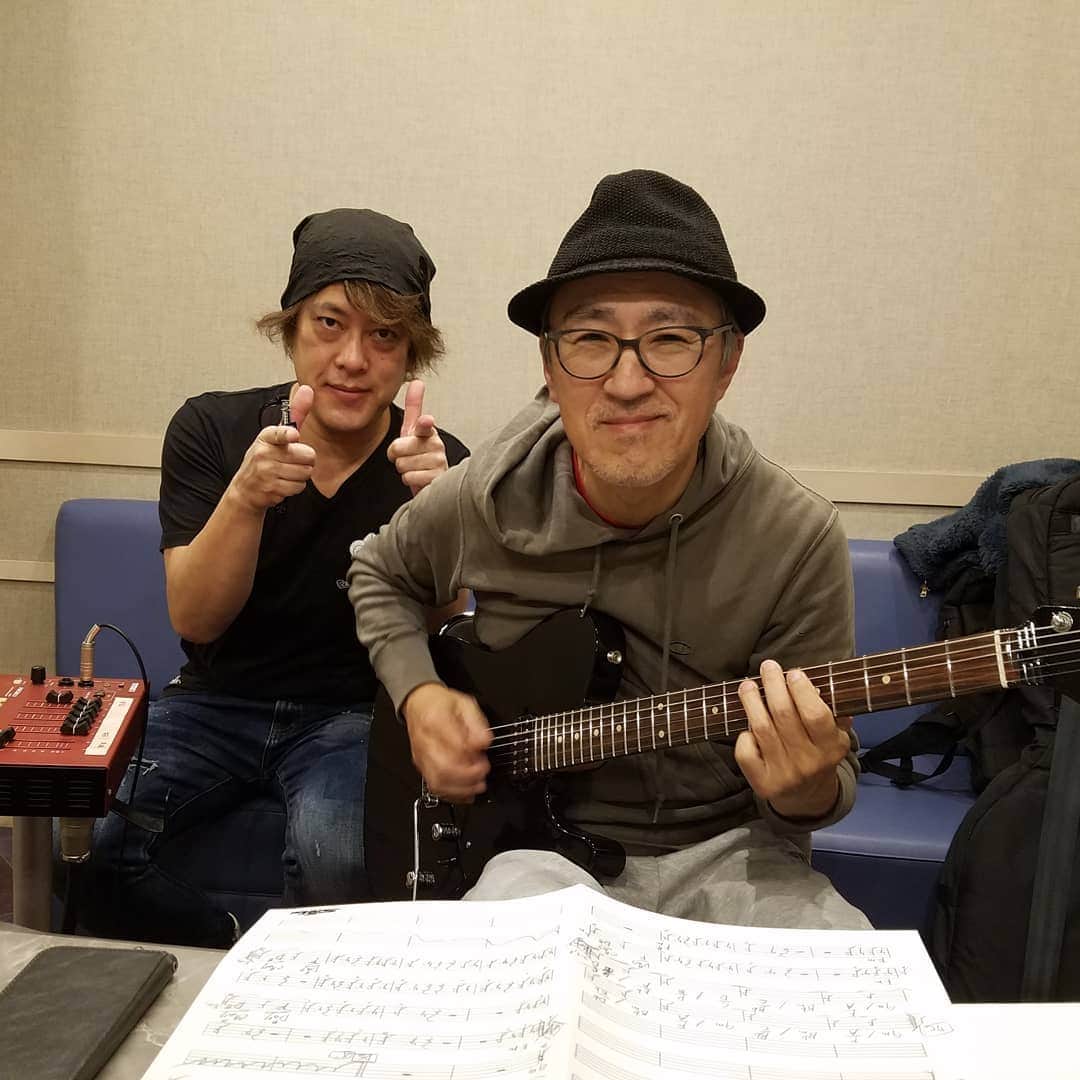 勝田一樹のインスタグラム：「ディメンション31🎵 2020年レコーディング開始‼️ #勝田一樹 #kazukikatsuta  #増崎孝司 #takashimasuzaki  #ディメンション #dimensionjazz」