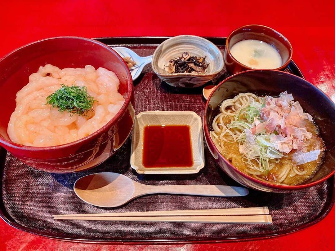 宍戸開さんのインスタグラム写真 - (宍戸開Instagram)「#甘エビ丼 #越前そば 🥢」12月13日 14時49分 - kaishishido