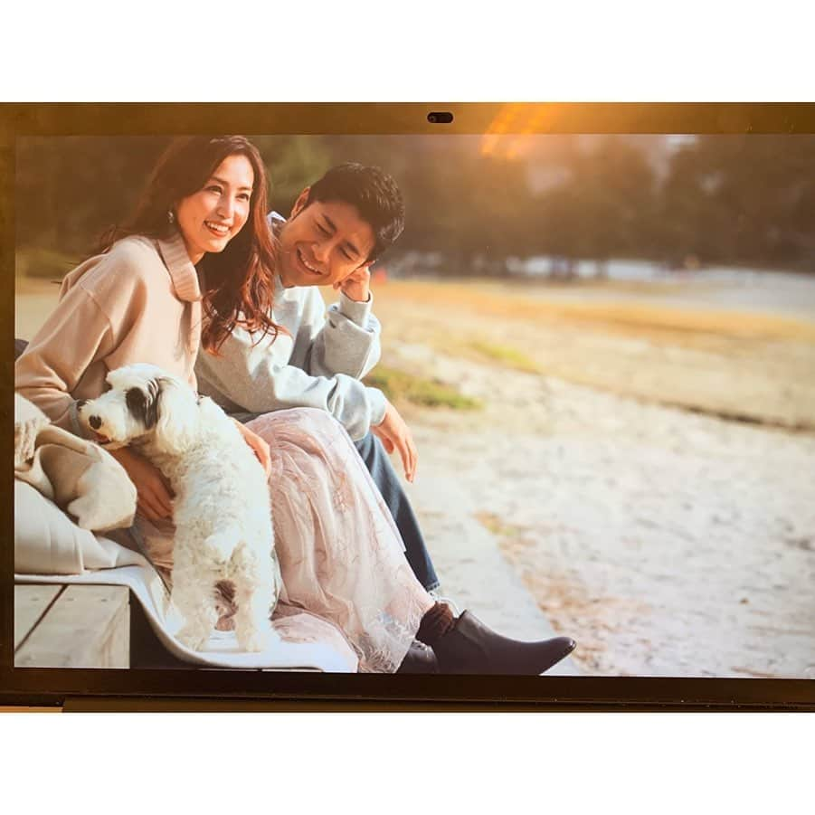 有村実樹さんのインスタグラム写真 - (有村実樹Instagram)「📸👫﻿ 美人百花1月号💐﻿ アザーカット🐶﻿ イリスがこっち向いてる写真もありました☺️♡﻿ ﻿ ﻿ ﻿ ﻿ ﻿ #美人百花 #本日発売 #雑誌 #ファッション  #fashion #有村実樹 #榎並大二郎 #イリス #犬 #dogs #シーリハムテリア #夫婦 #家族 #family #happy」12月13日 16時11分 - arimura_miki