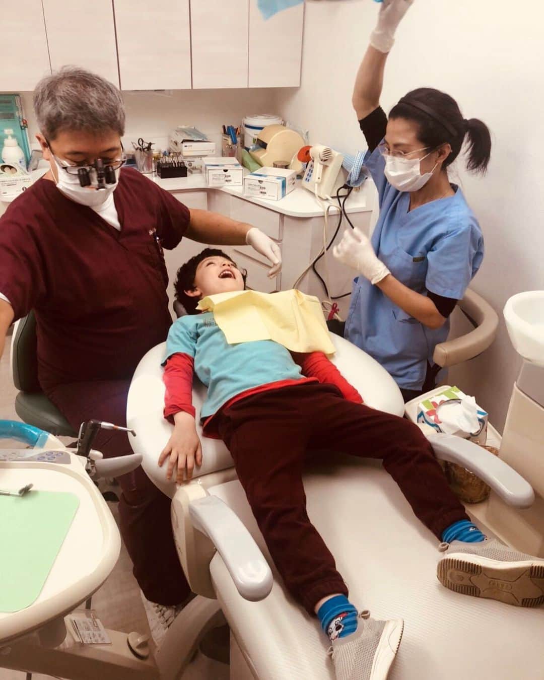 RINAさんのインスタグラム写真 - (RINAInstagram)「歯医者さん好きの変な子ども🤣」12月13日 17時40分 - rina_karina0417