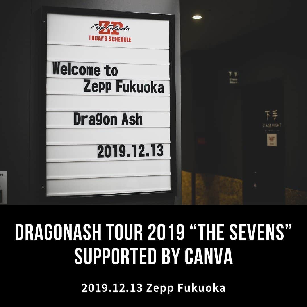 Dragon Ashさんのインスタグラム写真 - (Dragon AshInstagram)「‪DRAGONASH TOUR 2019‬ ‪"THE SEVENS" ‬ ‪supported by Canva‬ ‪@ ZEPP FUKUOKA‬ ‪photo by @nekoze_photo ‬」12月13日 18時00分 - dragonash_official