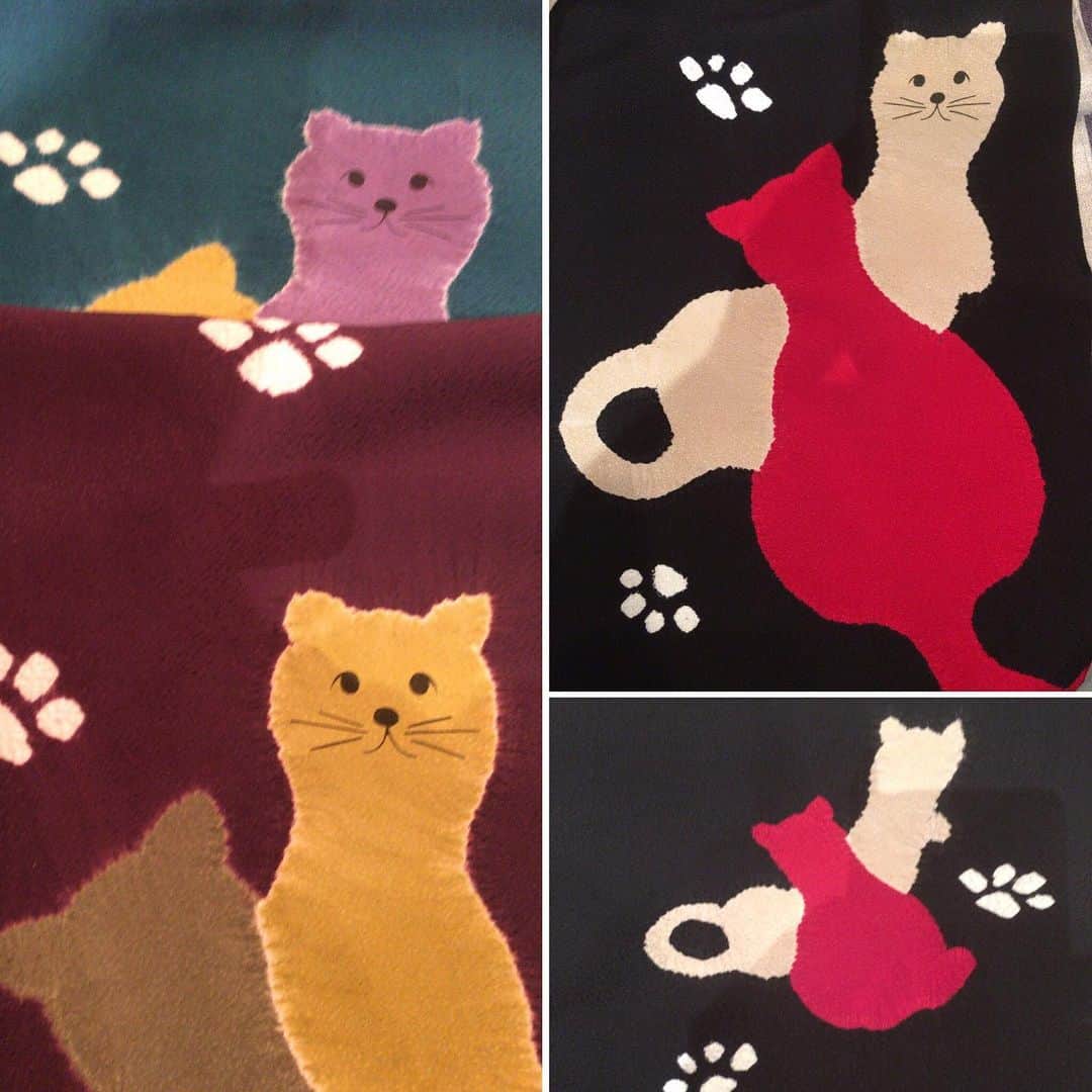 六本木ミッドタウンきものOld&Newさんのインスタグラム写真 - (六本木ミッドタウンきものOld&NewInstagram)「猫の帯揚 ちりめんの生地に絞りで猫を表現しています。 帯揚いろいろ揃ってます。 #ミッドタウン六本木 #六本木 #着物 #きもの #kimono #帯揚げ #和小物 #カジュアル着物コーデ」12月13日 19時16分 - kimonolove1015
