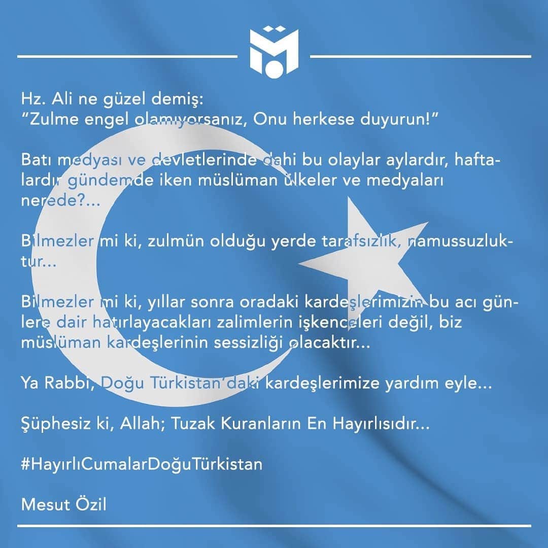 メスト・エジルさんのインスタグラム写真 - (メスト・エジルInstagram)「#HayırlıCumalarDoğuTürkistan 🤲🏻」12月13日 19時37分 - m10_official