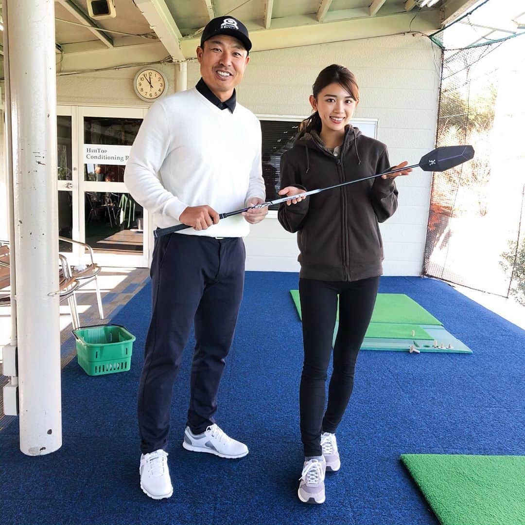 のインスタグラム：「. . 谷口拓也プロと楽しい撮影でした🙂 とっておきの練習道具を使って 色々と伝授して頂いたので、 お楽しみに〜💕 また告知します！ ゴルフ２回目だったけど やっぱり楽しい⛳️ . . #ゴルフ #golf #谷口拓也プロ  #練習器具 #お楽しみに #fitness #fitnessgirl #run #running #野球 #野球女子 #sports」