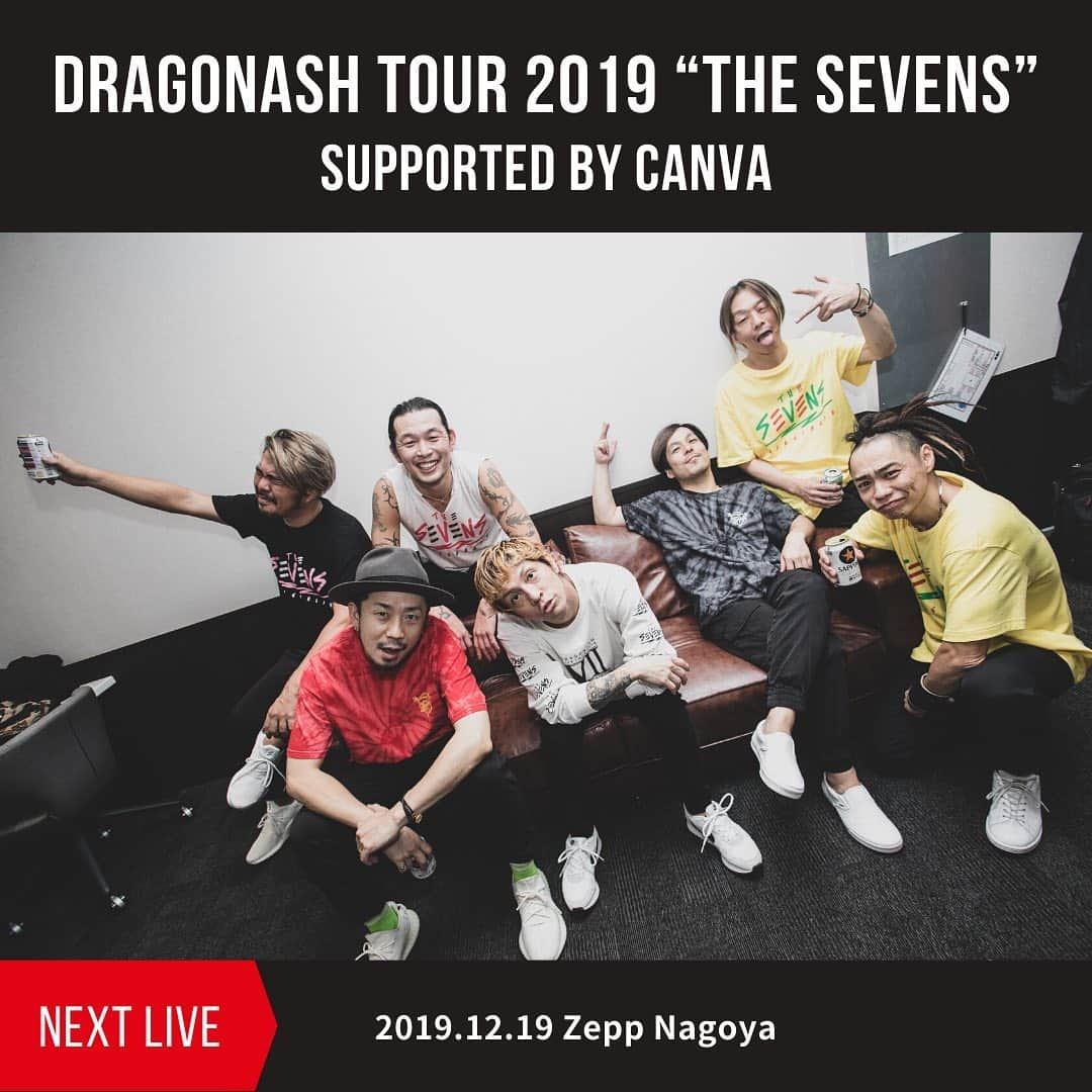 Dragon Ashさんのインスタグラム写真 - (Dragon AshInstagram)「DRAGONASH TOUR 2019 "THE SEVENS"  supported by Canva @ ZEPP FUKUOKA  photo by @nekoze_photo」12月14日 0時18分 - dragonash_official