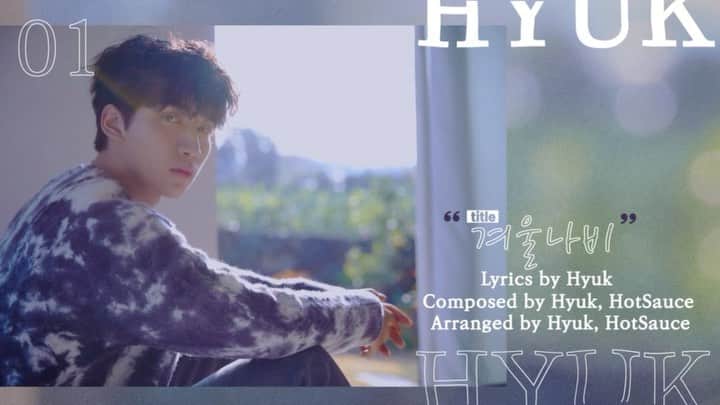 のインスタグラム：「#repost @vixx_stargram ・・・ . HYUK 1st MINI ALBUM 겨울나비  Highlight Medley  YouTube▶https://youtu.be/t02bTMAwZCc 네이버TV▶https://tv.naver.com/v/11447802  #혁 #HYUK #겨울나비 #20191218_6PM」