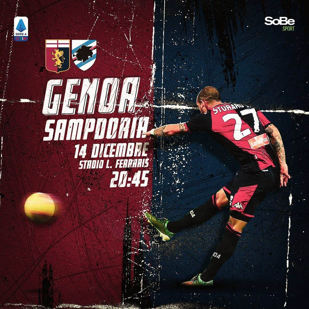 ステファノ・ストゥラーロさんのインスタグラム写真 - (ステファノ・ストゥラーロInstagram)「🔴🔵 🔜 #DerbyDellaLanterna #ForzaGenoa @genoacfcofficial @seriea」12月14日 4時16分 - stefano.sturaro