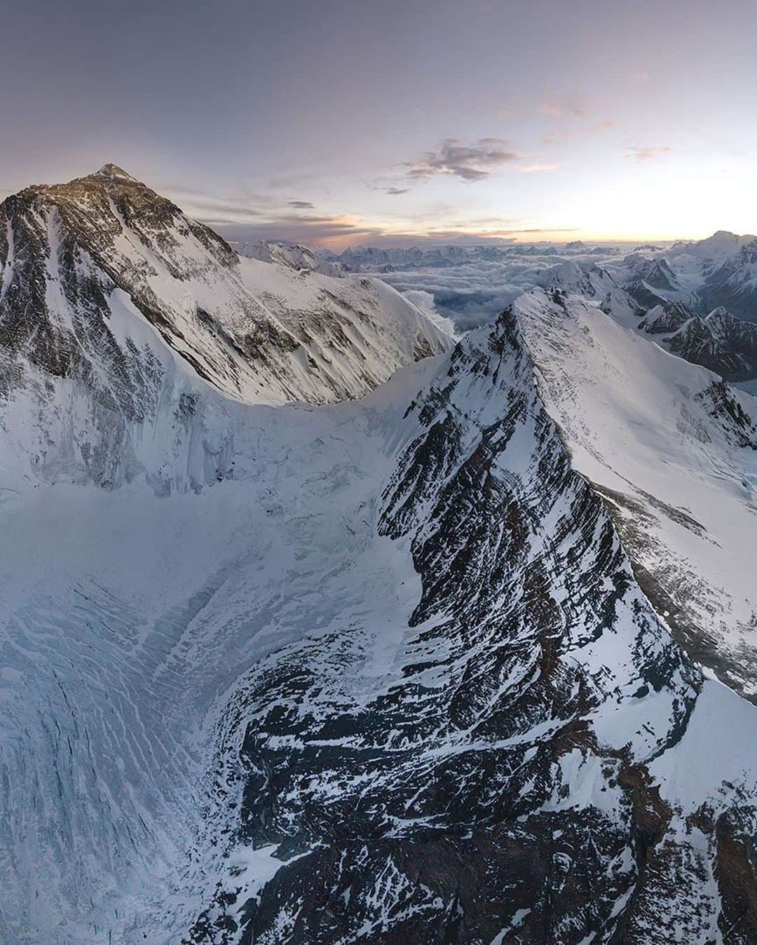 ナショナルジオグラフィックさんのインスタグラム写真 - (ナショナルジオグラフィックInstagram)「Photo by @renan_ozturk | Everest's north side. This three-photo carousel is made up of 26 high-resolution drone images stitched together, creating a 360 view from 27,000 feet. During the time this was captured, hundreds of humans charged for the summit in what was a very busy climbing season. We opted out to fly and search for new perspectives. Yes, the mountain tends to get crowded these days, but despite that its majesty and magnetism remain.  Follow @renan_ozturk for more images from this the roof of the world. #everestmystery #onassignment」12月14日 4時38分 - natgeo