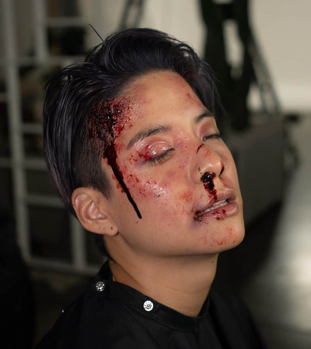 アンバー さんのインスタグラム写真 - (アンバー Instagram)「Woke up like this.  Awesome FX make up by @makeupbyyukina for my “Ready For The Ride” MV (OUT NOW on my Youtube). 📸: @sophiecheungvisuals」12月14日 5時25分 - amberliu