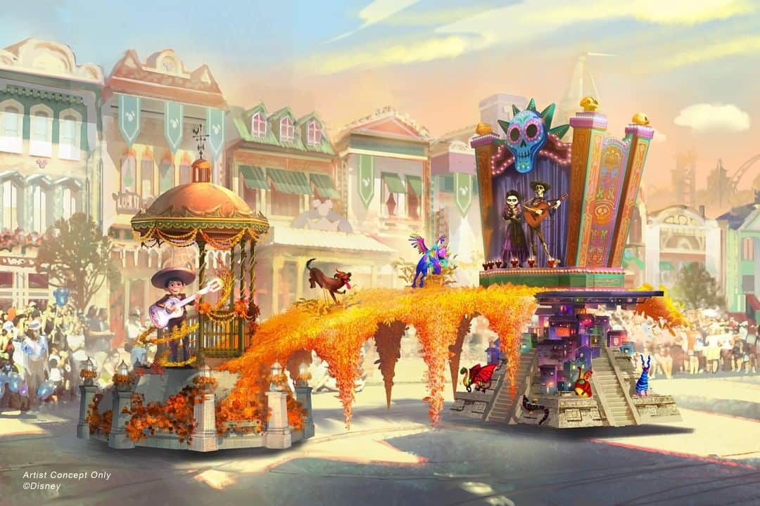 Disneyさんのインスタグラム写真 - (DisneyInstagram)「There's magic coming to Main Street! See concept art from the new "Magic Happens" parade, coming to @disneyland February 28. See more at the link in bio.」12月14日 9時30分 - disney