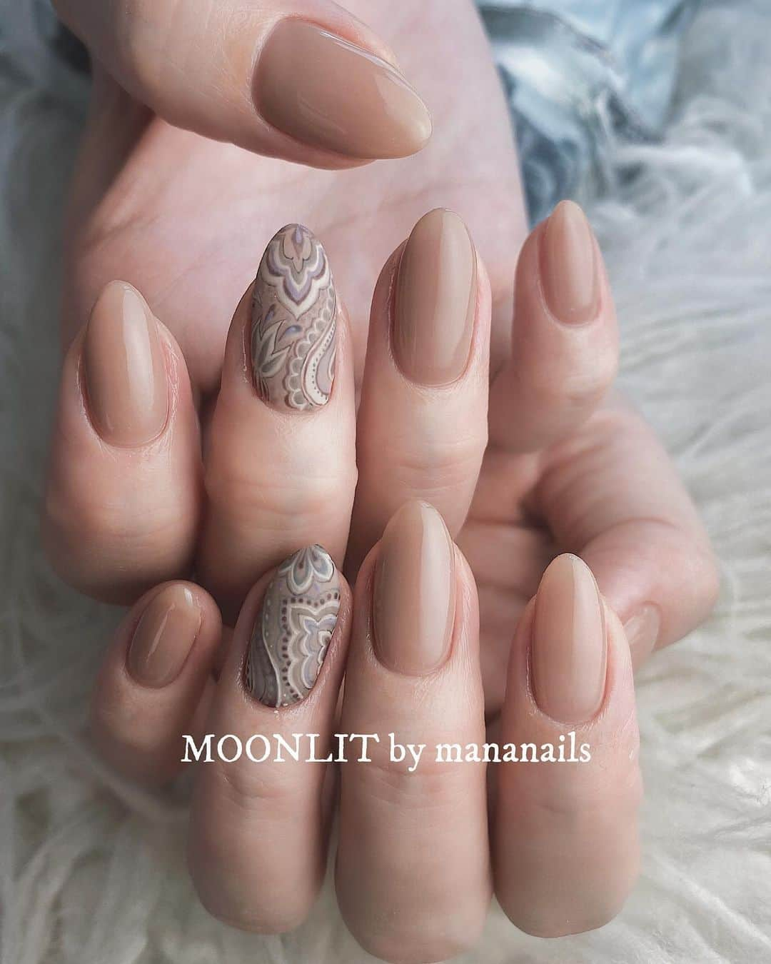 mananailsさんのインスタグラム写真 - (mananailsInstagram)「paisley ㅤ ☾120min design」12月14日 10時05分 - mananails