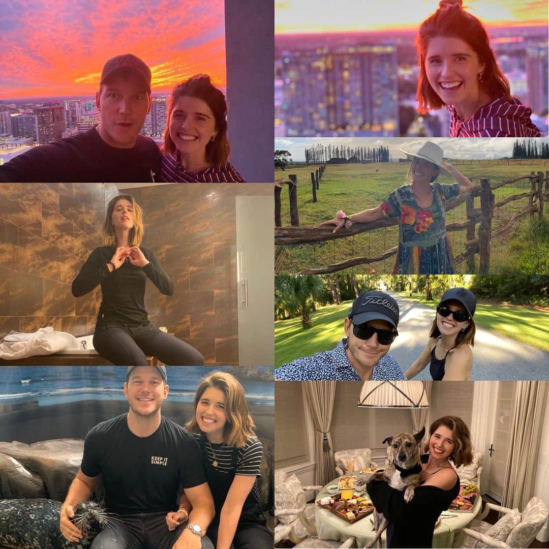クリス・プラットのインスタグラム：「Happy Birthday Katherine! So happy to have you in my life. I don’t know what I’d do without you. Probably get locked out on the balcony somehow and have to live there or be wandering around some city with an uncharged phone and only one shoe, late for work like some kind of anxiety fever dream. I honestly don’t even want to think about it. You’ve changed my whole world for the better. I’m so grateful to have found you. You’re an incredible wife and step mom. And I’m so excited to celebrate you all weekend! 😍✝️♥️」