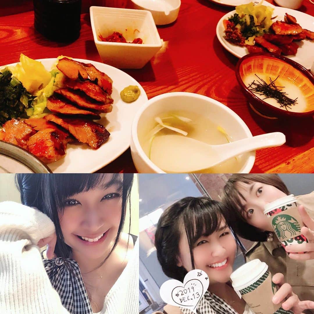 水上真理さんのインスタグラム写真 - (水上真理Instagram)「あおいちゃんと 牛タン❤️からのスタバ❤️ . すきっ🥰 . ふふっ☺️✨ . #happy #smile #love #friend #牛タン #スタバ」12月14日 18時45分 - mari_komorebi