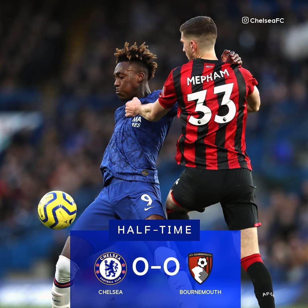 チェルシーFCさんのインスタグラム写真 - (チェルシーFCInstagram)「All square at half-time. The Blues have dominated possession but are yet to break the deadlock. COME ON CHELSEA! 👊 #CHEBOU #CFC #Chelsea」12月15日 0時47分 - chelseafc