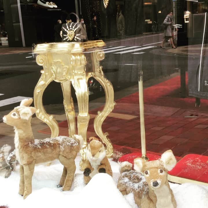 のインスタグラム：「#銀座 #クリスマス #鹿 #動物 #雪」