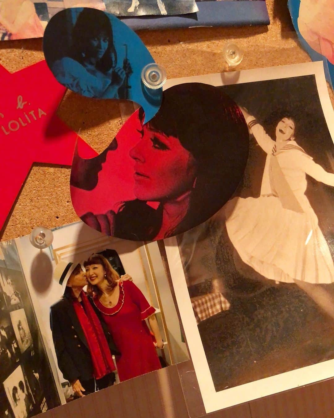 のインスタグラム：「R.I.P. my dearest Anna Karina. アンナ・カリーナの旅立ちのニュースに、思いが溢れます…。少女の頃からずっとずっと憧れて、大人になった今でも部屋にポスターを飾って、昨年その想いが叶って、会えたこと。アンナが何度も私の手を取って、キラキラした少女のような目で、真っ直ぐに語りかけてくれたこと。長く長く、抱きしめてくれたこと。あの3日間の深い思い出と共に、アンナは永遠に、私の心に生き続けます。 大好きなアンナ・カリーナ、先にも後にも私はこんなに憧れた女性はいません。」
