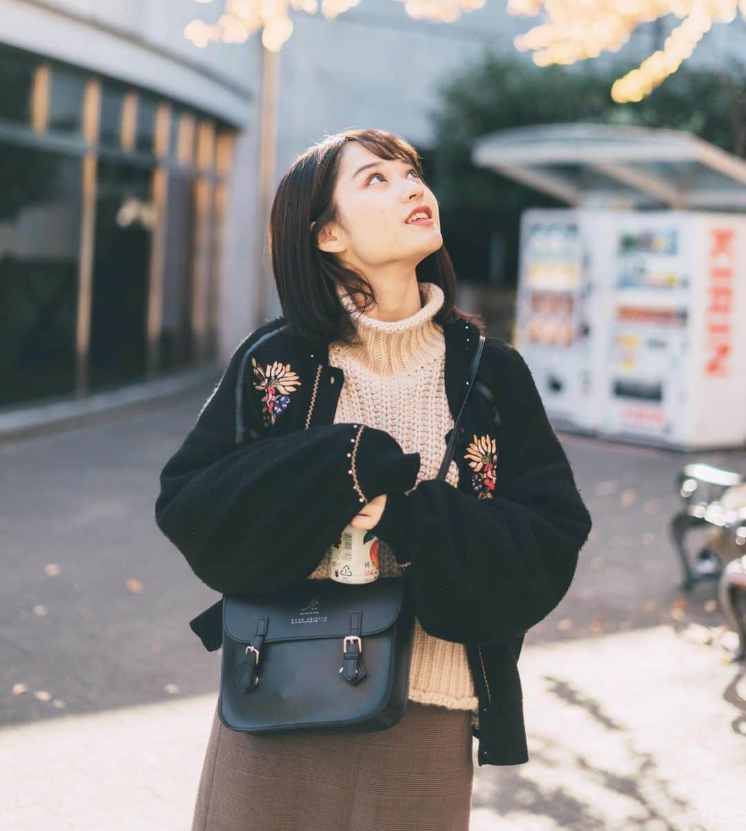 仲谷香春のインスタグラム：「このカーディガン、私の冬服の一軍です🐶 超あったかい☺︎ #snidel」