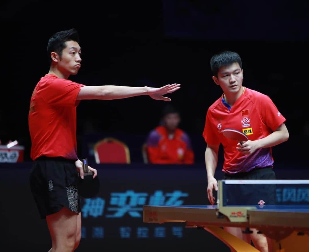 のインスタグラム：「Simply too good! 💪💪 Xu Xin & Fan Zhendong are the #ITTFGrandFinals Men's Doubles Champions, beating Chinese Taipei's Liao Cheng-Ting & Lin Yun-Ju 3-1 in the final.」