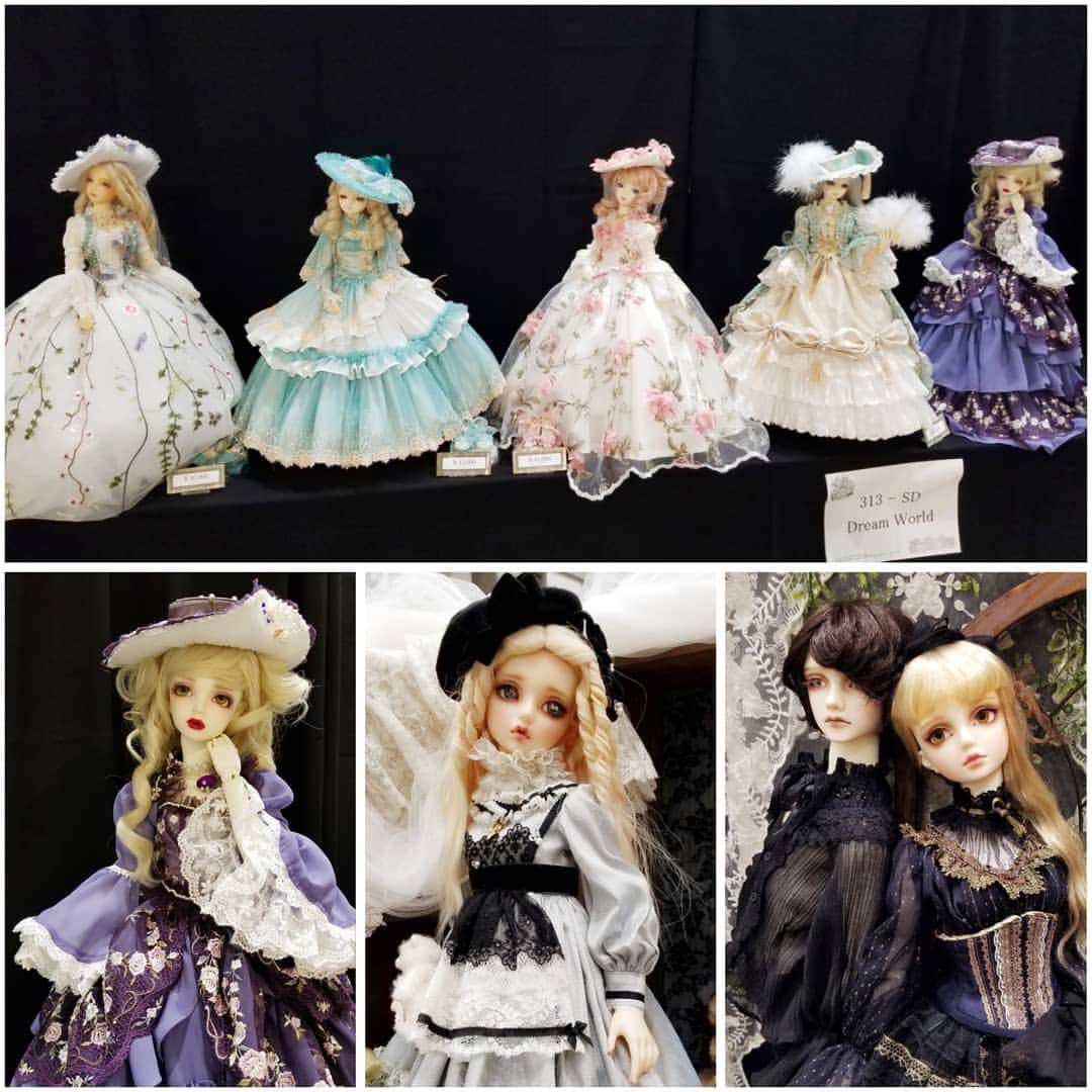 白咲姫香さんのインスタグラム写真 - (白咲姫香Instagram)「ドルパ42で撮らせて頂いた一般の方達のドール♡(スライドして見て下さい♡)※ドール怖い方はスルーして下さいね♡到着したのが遅くてゆっくり見て回れなかったんだけどそれでも素敵なドール達とオーナー様達と少しだけ交流出来ました♡ありがとうございました♡みなさんのドール本当に素敵で自身でメイクされていたりお洋服を作られていたりただただ尊敬♡最後のお写真のパイプ椅子に乗ってるドールは男性の方が大切にしているドール達でシルクのドレスを着せているんだとか♡うちもドールも保管場所とか色々と大変だけどこんなに大家族だとどうしてるんだろう？本当にすごい♡私は一枚目の右上の子が可愛い過ぎてしばらく見惚れて固まってました(笑)♡そしたら優しいオーナー様が色々と教えて下さり、メイクもオーナー様がご自身でされて輪郭を削ったり本当に手をかけているみたい♡実物が本当に本当に綺麗過ぎてタイプ過ぎて忘れられない♡またこの子に会いたい(笑)♡そして当日ドルパに参加すると告知していなかったのですが私に気がついてお声かけて下さった方も本当にありがとうございました(泣)♡♡♡♡♡♡♡スケジュール♡♡♡♡♡♡♡♡♡【オープンイベント】 12月7日浜松コンクルーズ 12月22日埼玉Hotel Hetitageディナーショー 12月23日東村山パブヒーロー ♡♡♡♡♡♡ .【歌芸夢者】 12月2日(月)10日(火)20日(土金)27日(金)♡♡♡♡♡♡ ♡♡♡♡♡♡【 CROKET MIMICTOKYO】12月4日(水) ♡♡♡♡♡ ♡♡♡ ♡♡♡♡ . ..#ドルパ#princess#白咲姫香 #makeup #メイク #タレント #make #ドルパ42 #makeup #アラジン #スーパードルフィー #ラプンツェル #SD #プリンセス #高級 #ボークス #modelsearch #SD女の子#東京ビッグサイト #CHANEL #アリエル#volks  #ドール#doll #シンデレラ #天使 #flower #オークション #洋服 #ファッション」12月15日 22時56分 - himeka_shirosaki