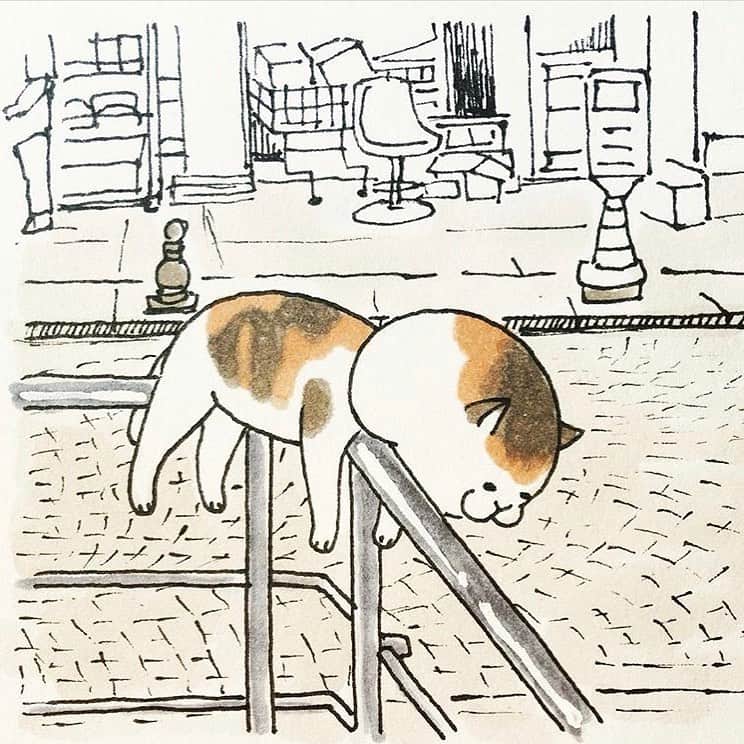 eskさんのインスタグラム写真 - (eskInstagram)「: : 過去絵でごめんけど いつもいいねとかしてくれるみんな、ありがとうねぇ〜〜〜。 こんなせわしない時こそ脱力しようねぇ〜。 : : #イラスト#イラストレーター#らくがき#おえかき#マンガ#猫#ねこ#ネコ #illustration#illustrator#cat」12月16日 0時33分 - esk_illust