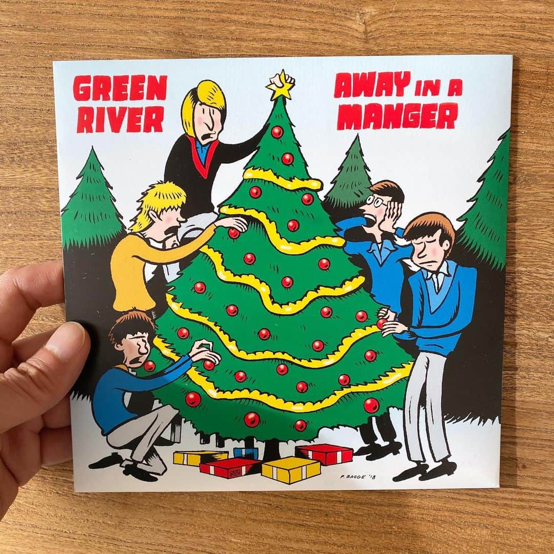 山田稔明さんのインスタグラム写真 - (山田稔明Instagram)「80年代に活動したシアトルのガレージバンド GREEN RIVERとThe U-Menのクリスマススプリット。ささくれたサウンド、ユーモアがある。ジャケが最高。 #朝一番に聴くレコード」12月16日 10時03分 - toshiakiyamada