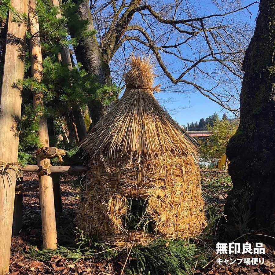 のインスタグラム：「【キャンプ】雪国のくらしの知恵 大根つぐら 現代のように物流などが発展していなかった時代、雪国のくらしの中では冬の間にいかに食べ物を保存するかは非常に大切なことでした。 津南キャンプ場のある新潟県津南町の先人たちが生み出した知恵のひとつが、大根をはじめとする根菜類を保管する、わらで編まれた「大根つぐら」です。 大根つぐらの内部の温度は一定に保たれるため、中に入れられた根菜は凍ることがなく、冬の間もおいしく味わうことができます。昔はどの家にもあったものですが、今ではその姿を探すのも難しくなってしまいました。 写真の大根つぐらは、キャンプ場からほど近い温泉宿のものです。冬の津南町を訪れる際は、探してみてください。 - #無印良品 #MUJI #無印良品キャンプ場 #キャンプ場 #キャンプ #新潟 #津南 #津南町 #雪 #雪国 #積雪 #大根 #野菜 #保存 #保存食 #藁 #冬」