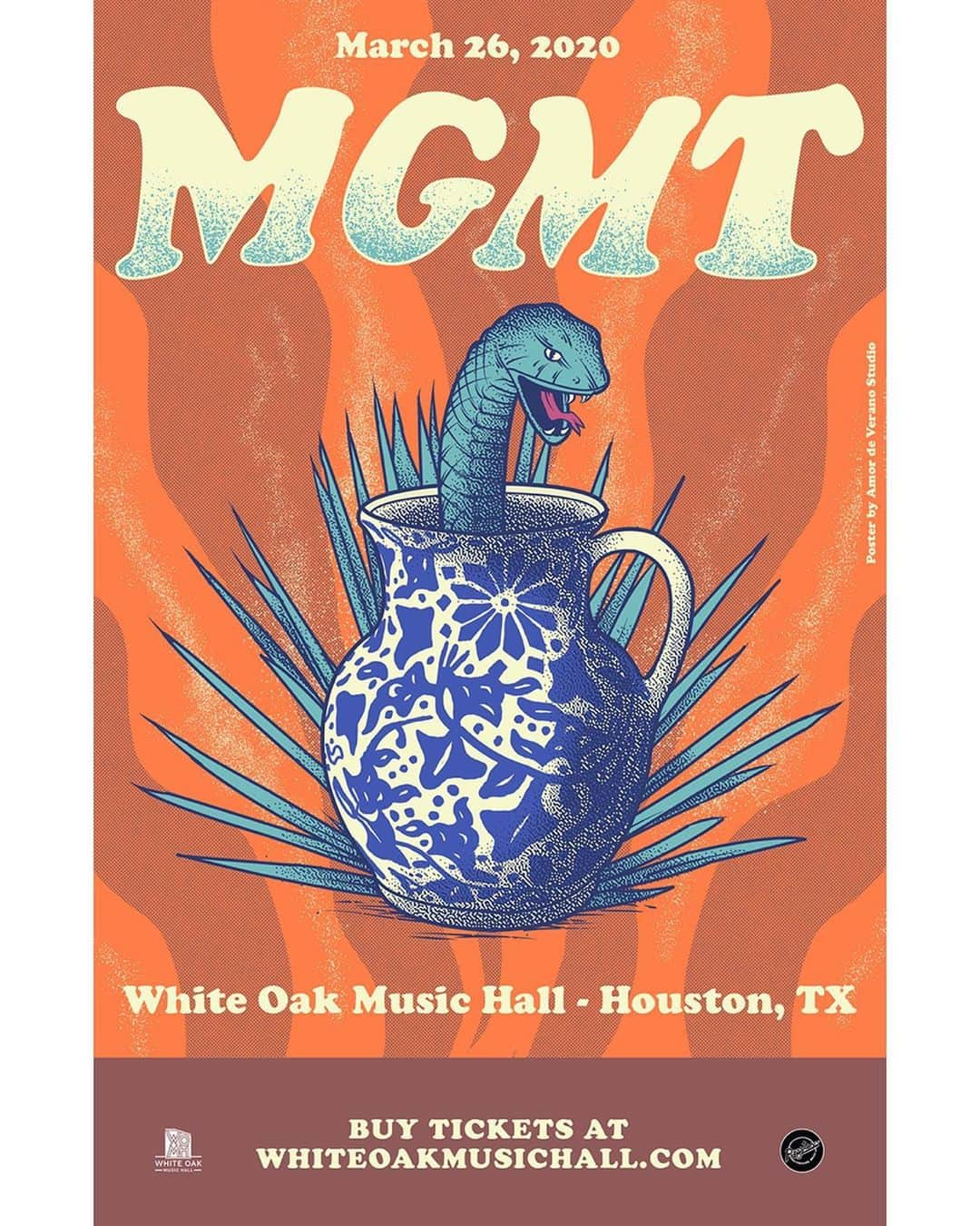 MGMTさんのインスタグラム写真 - (MGMTInstagram)「~~JUST ADDED~~ Houston! We're super excited to spread the love this Spring! March 26th at @whiteoakmh /// Pre-sale starts 12/17 @ 10am CST (sign up at the link in bio). General on-sale starts 12/19 @ 10am CST  2020 Dates: MARCH 17 - Puebla MX - Coliseo GNP (w @clairo ) MARCH 19 - CDMX - Foro Sol (w @tameimpala , Clairo) MARCH 21 - Monterrey MX - Pal Norte Festival MARCH 23 - Guadalajara MX - Auditoria Telmex (w Clairo) MARCH 26 - Houston, TX - White Oak Music Hall  All tix available in bio」12月17日 1時00分 - whoismgmt