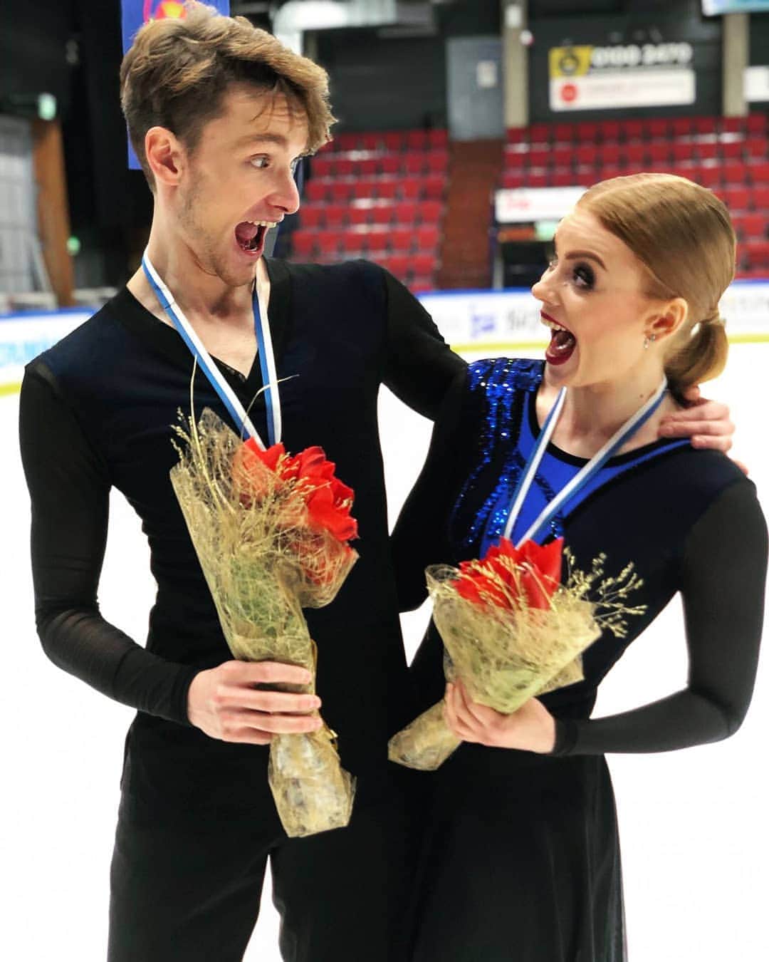 Jussiville JV Partanenのインスタグラム：「What a half a year it's been! First Nationals with this one, gotta say I'm extremely proud of all the work she has done so far 💪 Let's keep working 🙏 ~~ #taitoluistelusm2020 #figureskating #icedance #nationals #finnishnationals #athlete #skateshop #vivokauppa #vivobarefoot」