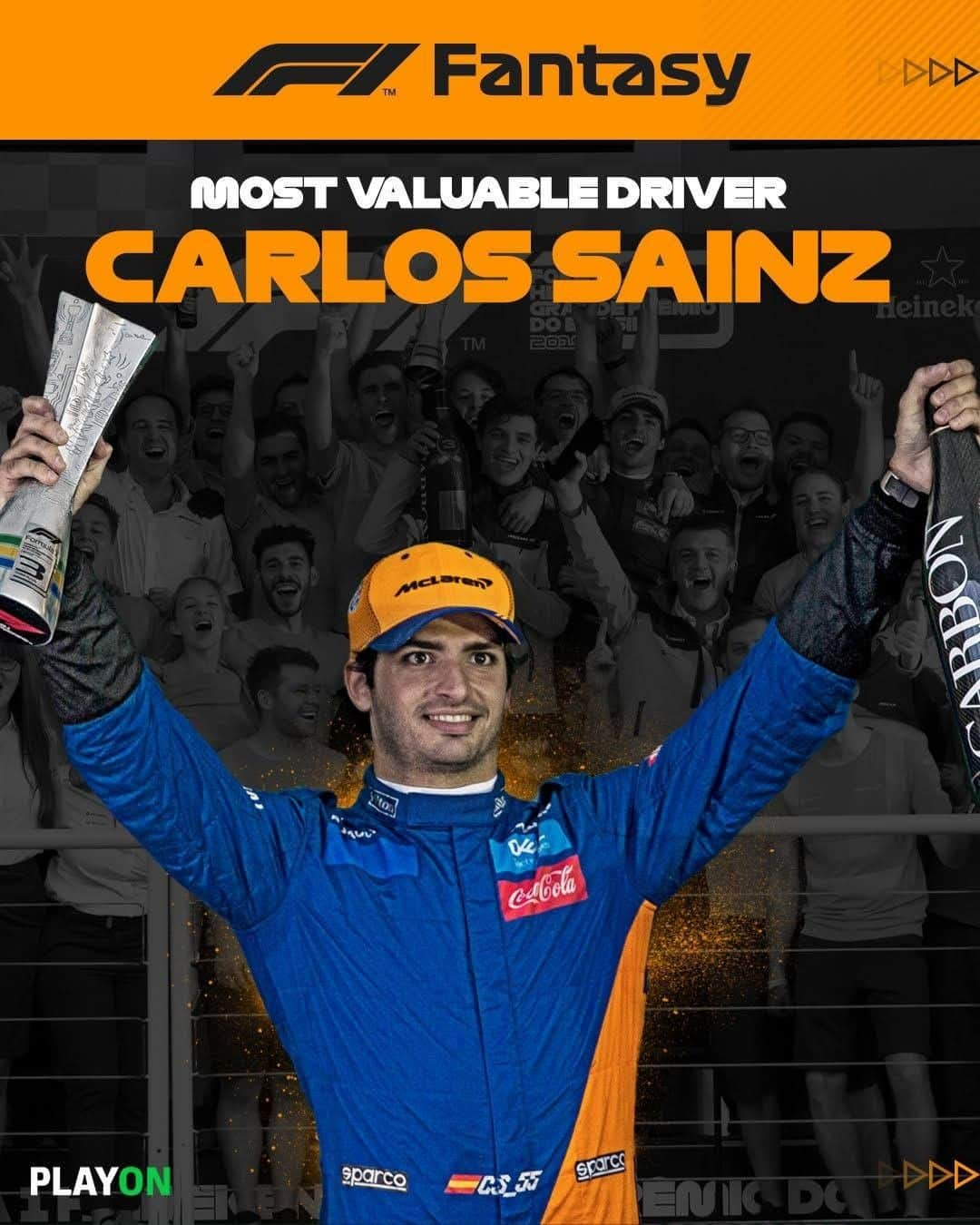 F1さんのインスタグラム写真 - (F1Instagram)「Dollar Sainz 😉 . @carlossainz55 gave #F1Fantasy players the most bang for their buck this season 💵 . #Formula1 #F1 #Sainz55」12月17日 1時15分 - f1