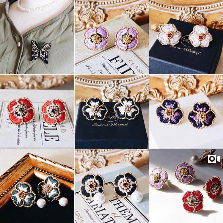 handmade shopのインスタグラム：「サンプルセールのお知らせ﻿ ﻿ いつもcouscousmischiefのonline shopを﻿ ご覧いただきまして、誠にありがとうございます﻿ ﻿ ただ今サンプルセールを開催しております﻿ プロフィールのリンクからご覧ください ﻿ 全て商品1点のみの販売です﻿ フックタイプのピアス以外は全てイヤリングとなっております﻿ ﻿ すでに売り切れているものもございますが﻿ なくなり次第終了となりますので﻿ ご了承ください﻿ ﻿ ※告知なくサンプルセールを終了することも﻿ ございますのでご注意ください﻿ ﻿ couscousmischiefでは﻿ セールを行うのは初めてですので﻿ ぜひこの機会にアクセサリーをチェックしてみて﻿ ください﻿ ﻿ ﻿」
