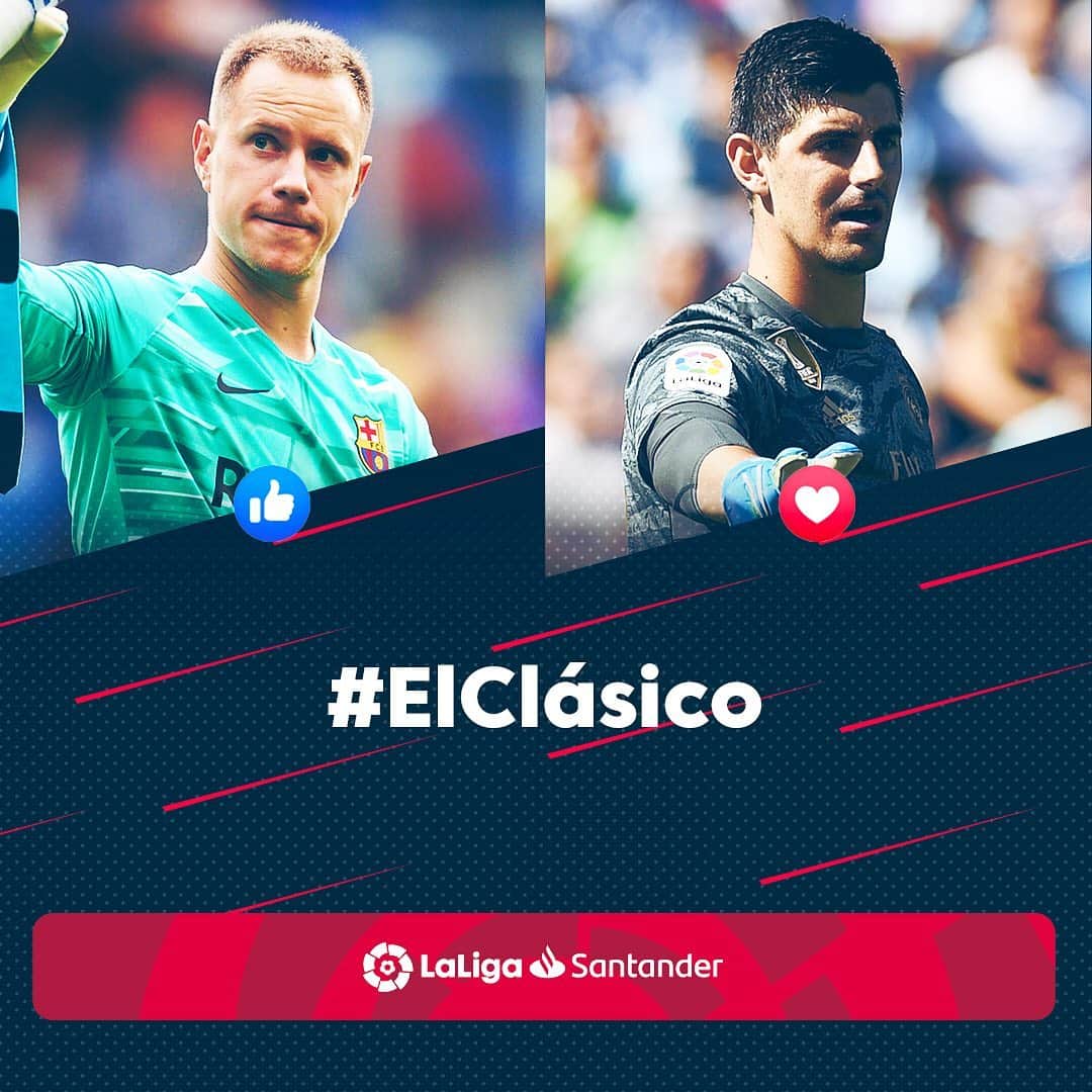 LFPさんのインスタグラム写真 - (LFPInstagram)「🔝 goalkeepers to fight in #ElClasico! 😍 Who is your favourite? 👊🏻 • ¡Dos porteros 🔝 para luchar en #ElClásico! 😍 ¿Quién es tu favorito? 👊🏻 • #TerStegen #Courtois #Barça #RealMadrid #LaLigaSantander #LaLiga」12月16日 19時58分 - laliga