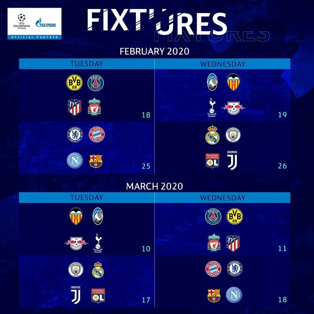 UEFAチャンピオンズリーグさんのインスタグラム写真 - (UEFAチャンピオンズリーグInstagram)「🗓⚽😍 Clear your schedule! Best DAY of football? 🤔  #UCLdraw @gazpromfootball」12月17日 2時58分 - championsleague