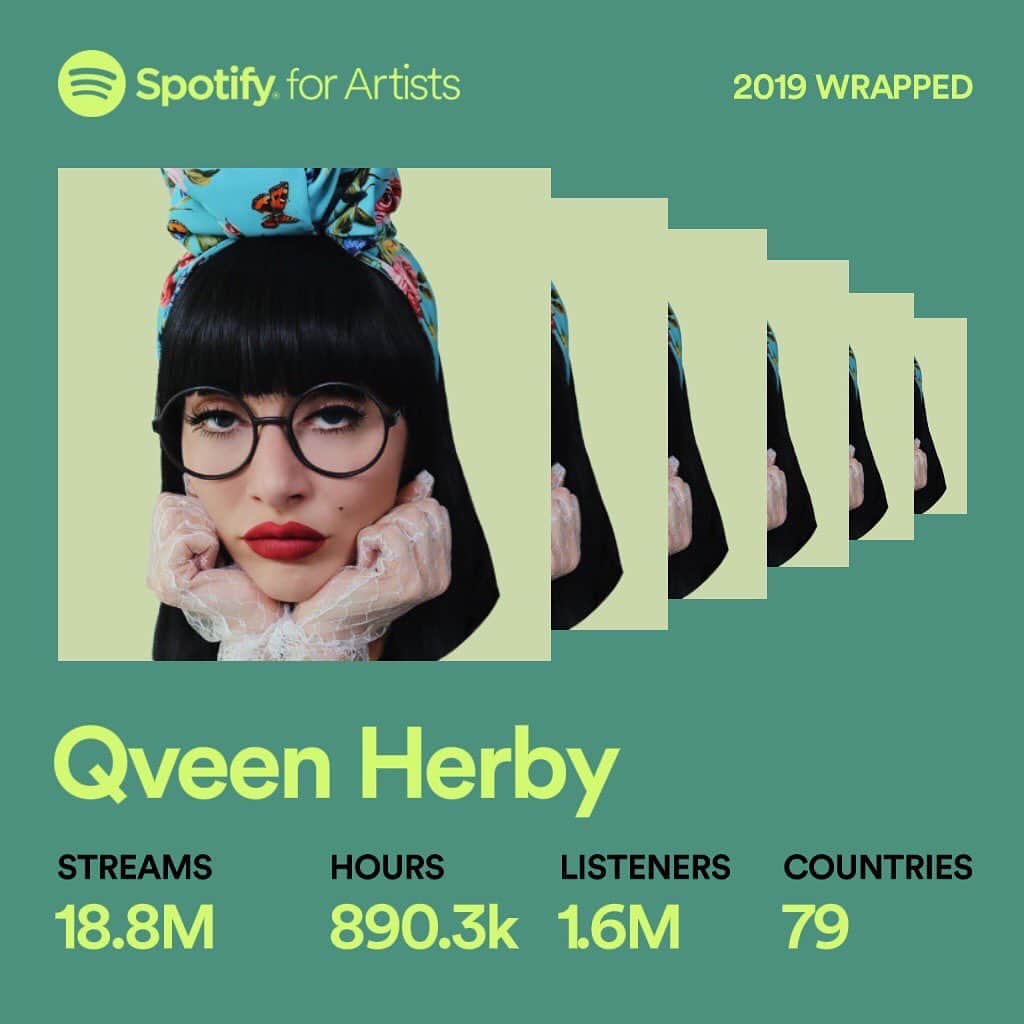 カーミンのインスタグラム：「my beautiful tribe. you’ve lifted + liberated me from a scared little nebraska girl. transformed me to a qveen in just 2 years. no marketing, no label. all I want is for you to feel powerful + capable of your wildest dreams. puff puff pass it to your friends + look how the QVEENDOM has grown 👀 I thank you from the bottom of my vagina. 2020 is gonna have some big fat hits and a mf tour. so grab your aprons and let’s get this cake♥️」