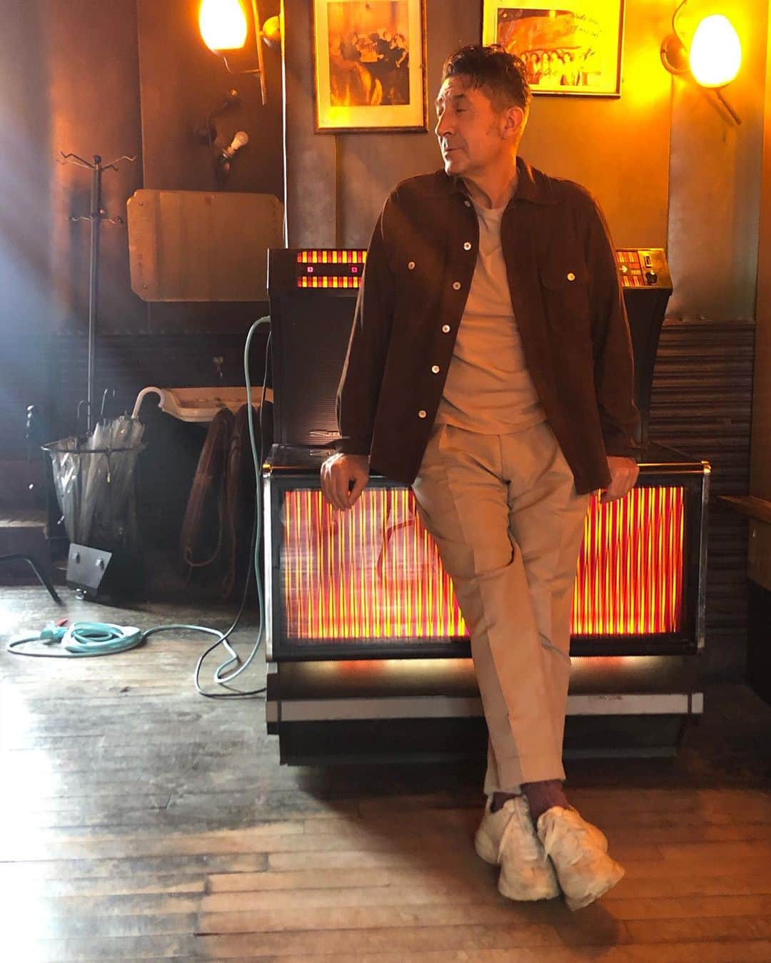 パンツェッタ・ジローラモのインスタグラム：「Nice#bar #old #vintage #oldbar #vintagebar #shooting #yokohama #super #music  #」