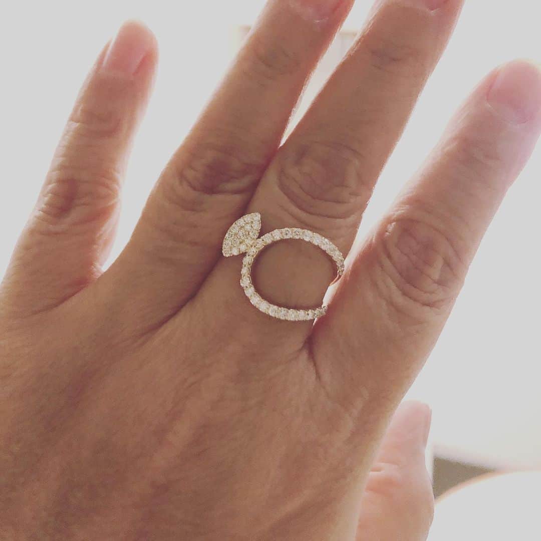 原日出子さんのインスタグラム写真 - (原日出子Instagram)「主人からの プレゼント🎁💖 サイズ直してもらってたから 今日取りに行ってきました。 先月 お誕生日プレゼントもらったのに 指輪も買ってくれました(//∇//) #自慢かよ #うれしい #ありがとう💖 #結婚記念日プレゼント #ダイヤの指輪」12月17日 19時35分 - hara_hideko