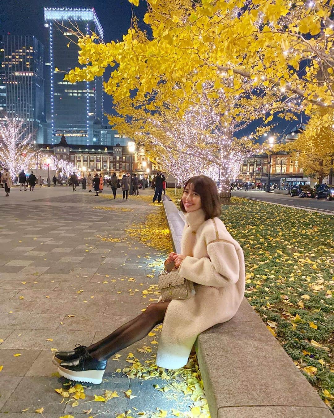 新部宏美さんのインスタグラム写真 - (新部宏美Instagram)「東京ミチテラス2019が東京駅周辺エリア、丸の内側で12/21〜12/25まで開催されています🎄✨✨✨✨✨✨✨✨✨✨ * 年末の光のイベントは、1999 年の「東京ミレナリオ」の開催以来 恒例の冬の風物詩となっていて、 今年も東京・丸の内エリアから「未来を明るく照らしていこう」 という願いが込められているそうです😌💓 東京駅から続くイルミネーションがとても綺麗でした🥰周辺のビル内にもクリスマスオブジェがあって、みて周るのもすごく楽しかった〜❤️💚クリスマス気分が盛り上がりますねっ😘 * * #ミチテラス#丸の内#michiterasu#PR#丸の内仲通り#銀杏並木#東京駅#イルミネーション#tokyo」12月17日 17時23分 - piromin_1202