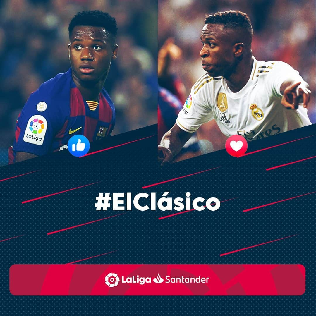 LFPさんのインスタグラム写真 - (LFPInstagram)「Who’d you choose? 🔥 • ¿Quién estaría en tu equipo? 🔥 • #Ansu #Fati #Vinicius #Barça #RealMadrid #LaLiga #LaLigaSantander」12月18日 0時24分 - laliga