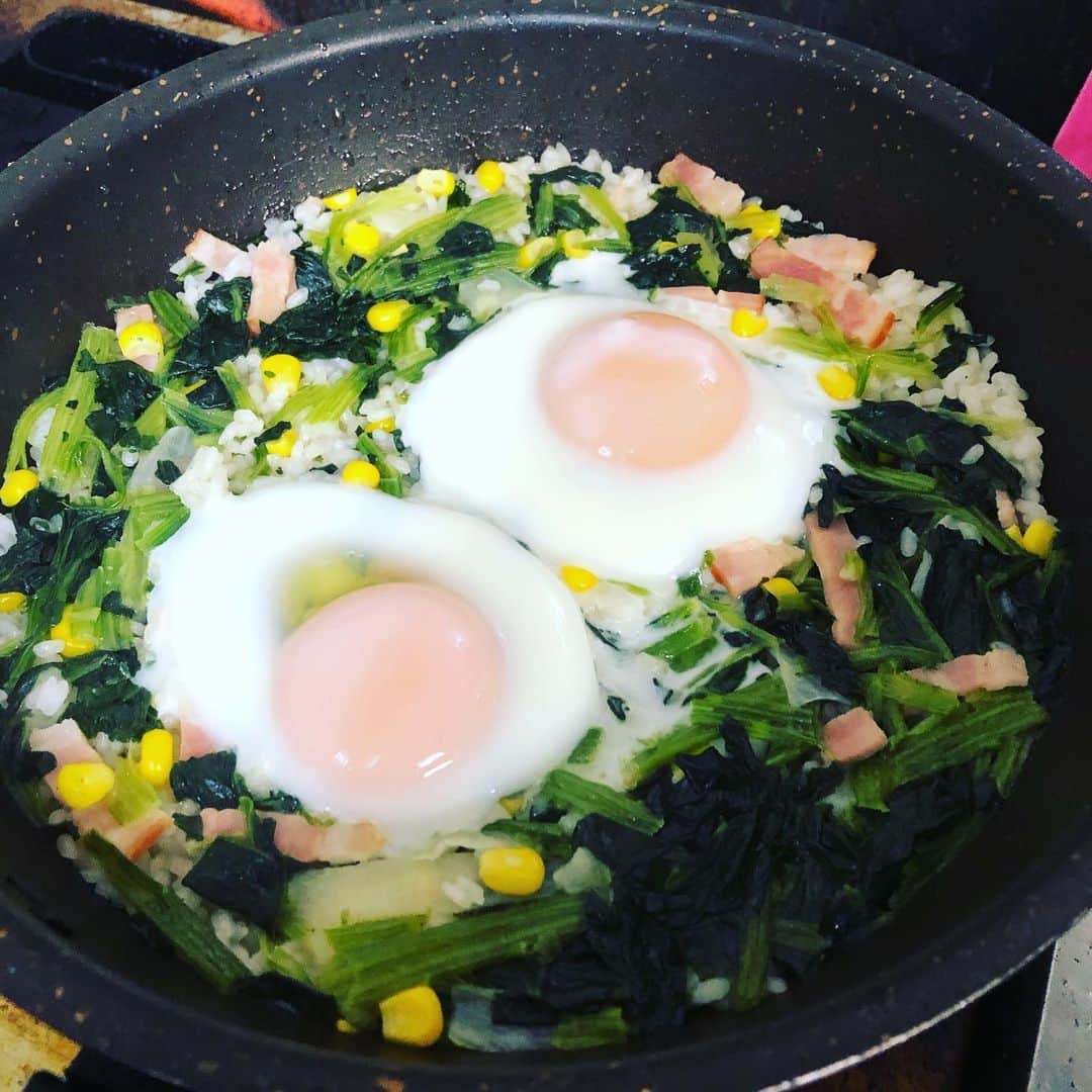 兵頭彰のインスタグラム：「今日のフライパン飯🍳  #bjw #大日道場飯」