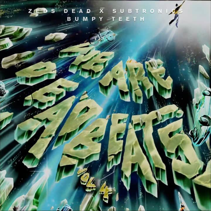 Zeds Deadのインスタグラム：「BUMPY TEETH w/ @subtronics is out now!  We Are Deadbeats Vol. 4 is coming... 1.14.20 Listen and PreSave now in bio」