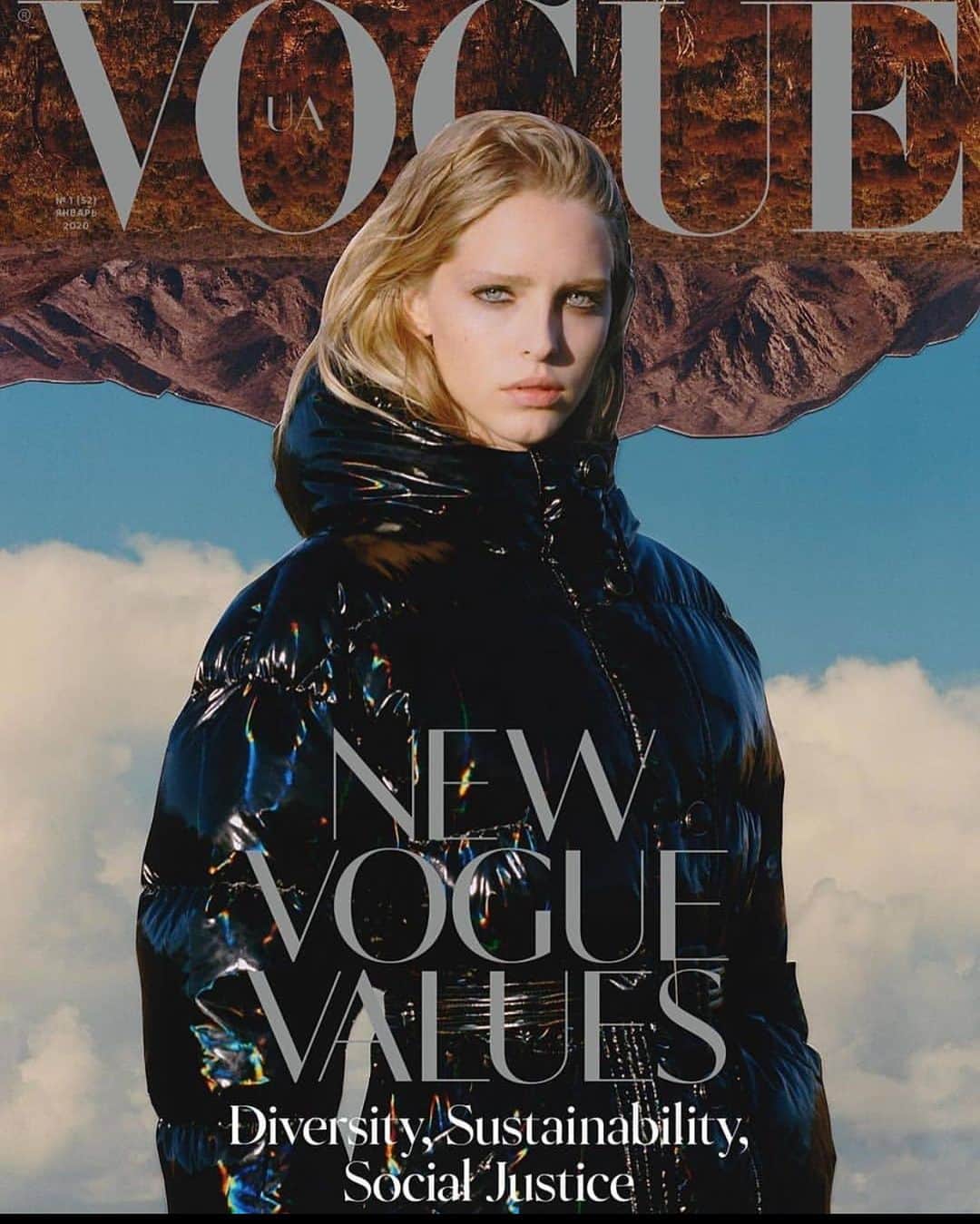 アビー・チャンピオンのインスタグラム：「Thank you @vogue_ukraine for having me on the cover of your January 2020 issue. I am over the moon!!」